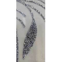 Tule Diamond Prata  Modelo LYD064    - Comprimento 0,60 cm x Largura 1,45 m