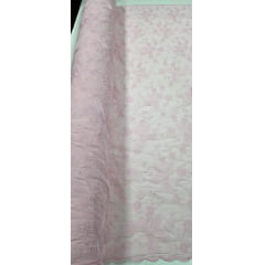 Layse Bordada Rosa Bebê Modelo I06 - Comprimento 3 m x Largura 1,30 m
