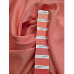 Linho com Viscose Salmão Flamingo  - Comprimento 0,80 cm x Largura 1,40 m 