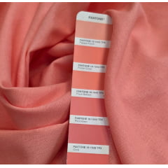 Linho com Viscose Salmão Flamingo  - Comprimento 0,80 cm x Largura 1,40 m 