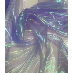 Organza Holográfica Lilás - Comprimento 0,80 cm x Largura 1,50 m 