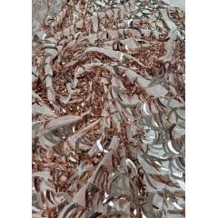 Paetê Bordado Blade Rosê Gold - Comprimento 0,90 cm x Largura 1,47 m