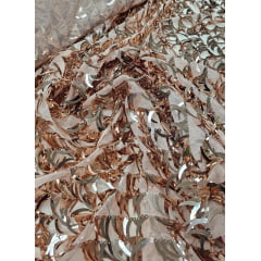 Paetê Bordado Blade Rosê Gold - Comprimento 0,90 cm x Largura 1,47 m