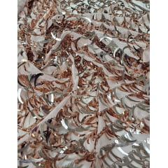 Paetê Bordado Blade Rosê Gold - Comprimento 0,90 cm x Largura 1,47 m