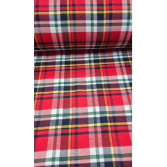 Flanela Xadrez Multicolor Vermelha 171A - Comprimento 3,50 mx Largura 1,47 m