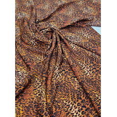 Crepe Haya Estampado Animal Print Onça COM FALHA  - Comprimento 2 m x Largura 1,50 m