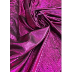Lurex Brocado Laminado Sarjado Carnaval Pink COM FALHA - Comprimento 1 m x Largura 1,50 m