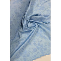 Layse Bordada Azul Serenity Modelo I06 - Comprimento 1 m x Largura 1,30 m Layse Bordada Azul Serenity Modelo I06 - Comprimento 1 m x Largura 1,30 m