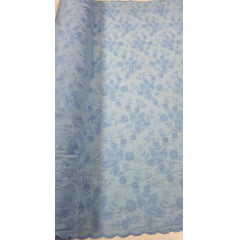 Layse Bordada Azul Serenity Modelo I06 - Comprimento 1 m x Largura 1,30 m