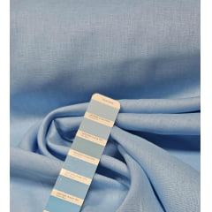 Linho Puro Azul Claro  COM SUJEIRA - Comprimento 1 m x Largura 1,30 m