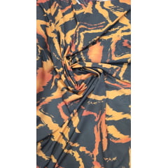 Microfibra Estampada com Elastano Animal Print Tigre - Comprimento 4 m x Largura 1,45 m