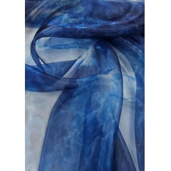 Organza Cristal Digital Água  COM FALHA - Comprimento 1 m x Largura 1,47 m 