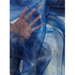 Organza Cristal Digital Água  COM FALHA - Comprimento 1 m x Largura 1,47 m 