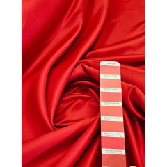 Cetim Bucol Liso Vermelho Ferrari COM MANCHA - Comprimento 0,90 cm X largura 1,47 m