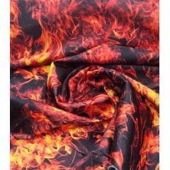 Zibeline Estampada Digital Fogo  COM EMENDA - Comprimento 4 m x Largura 1,47 m