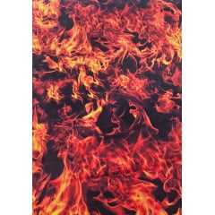 Zibeline Estampada Digital Fogo  COM EMENDA - Comprimento 4 m x Largura 1,47 m