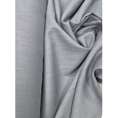 Viscose Pesada com Algodão Cinza ( Efeito Linho )  COM FIO PUXADO - Comprimento 1,35 m x Largura 1,45 m