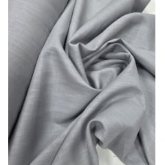 Viscose Pesada com Algodão Cinza ( Efeito Linho )  COM FIO PUXADO - Comprimento 1,35 m x Largura 1,45 m