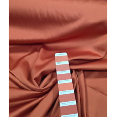Crepe Amanda Liso Terracota Claro  COM DEFEITO - Comprimento 0,85 cm x Largura 1,50 m