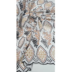 Layse Bordada Marrakech Preto - Comprimento 3 m x Largura 1,30 m