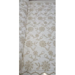 Layse Premium Bicolor Branco com Kaki I37   - Comprimento 1 m x Largura 1,30 m