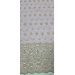 Layse Bordada Bicolor Surat Rosa Bebê com Kaki - Comprimento 1,60 x Largura 1,35 m