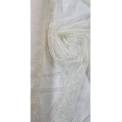 Tule Jacquard Off White - Comprimento 5 m x Largura 1,50 m