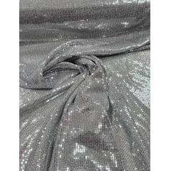 Lurex Bordado com Paetês Prata - Comprimento 1,30 m x Largura 1,48 m