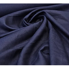 Linho Puro Azul Marinho COM SUJEIRA - Comprimento 1,45 m x Largura 1,40 m