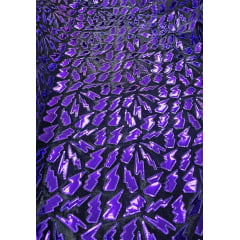 Veludo Bordado Flash Back Raio Roxo - Comprimento 0,90 cm x Largura 1,50 m