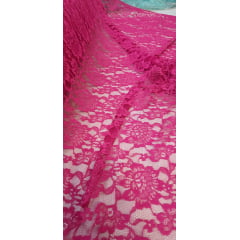 Renda Cord Lace com Elastano Pink - Comprimento 1,80 m x Largura 1,60 m