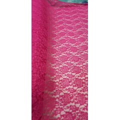 Renda Cord Lace com Elastano Pink - Comprimento 1,80 m x Largura 1,60 m