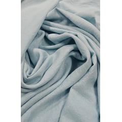 Crepe Air Flow Duna com Foil Azul Bebê - Comprimento 0,95 cm x Largura 1,50 m