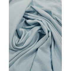 Crepe Air Flow Duna com Foil Azul Bebê - Comprimento 0,95 cm x Largura 1,50 m