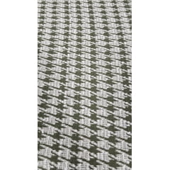 Malha Tweed Pied Poulle Verde Oliva - Comprimento 0,50 cm x Largura 1,70 m