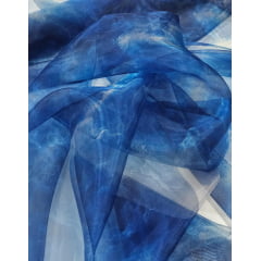 Organza Cristal Digital Água - Comprimento 2,50 m x Largura 1,47 m Organza Cristal Digital Água - Comprimento 2,50 m x Largura 1,47 m