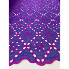 Layse Summer Neon 02 Roxo com Fúcsia CORTE TORTO - Comprimento 1 m x Largura 1,32 m Layse Summer Neon 02 Roxo com Fúcsia CORTE TORTO - Comprimento 1 m x Largura 1,32 m