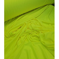 Malha Helanca Lisa Amarelo Cítrico COM SUJEIRA - Comprimento 1 m x Largura 1,80 m