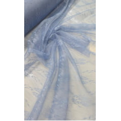 Tule Jacquard Azul Serenity - Comprimento 1 m x Largura 1,50 m