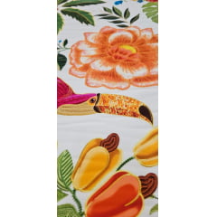 Viscose Estampada Digital Fundo Creme M0066 - Comprimento 1,90 m x Largura 1,45 m