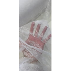 Tule Jacquard Branco COM FALHA- Comprimento 1 m x Largura 1,50 m