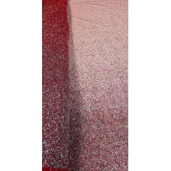 Tule Diamond Degrade Vermelho - Comprimento 1,20 m x Largura 1,40 m