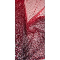 Tule Diamond Degrade Vermelho - Comprimento 1,20 m x Largura 1,40 m Tule Diamond Degrade Vermelho - Comprimento 1,20 m x Largura 1,40 m