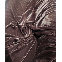 Veludo Spandex c/ Lycra Marrom - Comprimento 1 m x Largura 1,50 m 