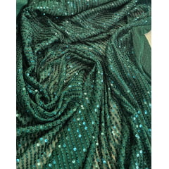 Paetê Bordado Glamour com Elastano Verde Folha - Comprimento 1,50 m x Largura 140 m Paetê Bordado Glamour com Elastano Verde Folha - Comprimento 1,50 m x Largura 140 m