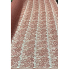 Renda Tipo Chantilly Goiaba Escuro - Comprimento 2,50 m x Largura 1,47 m