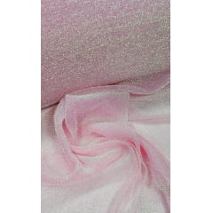 Lurex Esponja Rosa Holográfico - Comprimento 1 mx Largura 1,65 m