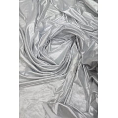 Malha Vinil Cirrê Prata COM FALHA - Comprimento 0,50 cm x Largura 1,50 m