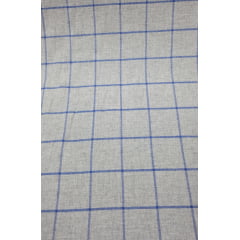 Flanela Xadrez Cinza e  Azul  Renaux 100% Algodão - Comprimento 0,50 cm x Largura 1,45 m