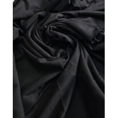 Malha de algodão Preto tubular  - Comprimento 0,80 cm x Largura 1,20 m  